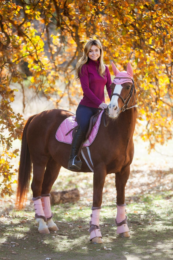 Royal Equestrian Dressage Saddle Pad Pink Full - Royal Equestrian
