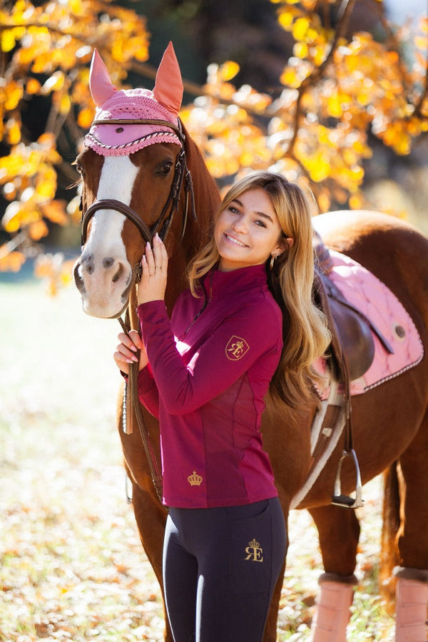 Royal Equestrian Dressage Saddle Pad Pink Full - Royal Equestrian