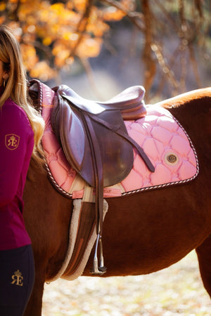 Royal Equestrian Dressage Saddle Pad Pink Full - Royal Equestrian