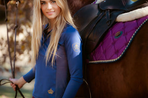 Royal Equestrian Jump Saddle Pad Purple Black Full - Royal Equestrian