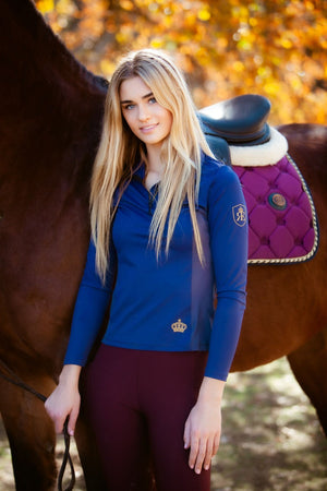 Royal Equestrian Jump Saddle Pad Purple Black Full - Royal Equestrian