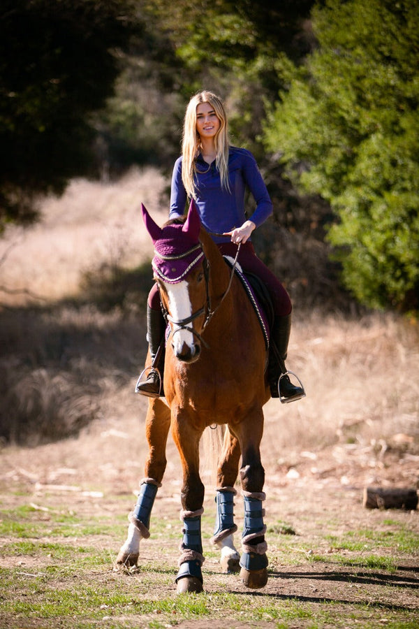 Royal Equestrian Lined Brushing Boots Navy - Royal Equestrian