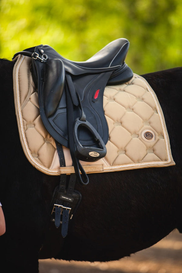 Royal Equestrian Dressage Saddle Pad Crystal Champagne Full - Royal Equestrian
