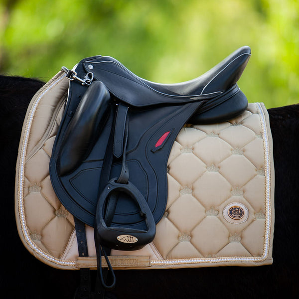 Royal Equestrian Dressage Saddle Pad Crystal Champagne Full - Royal Equestrian