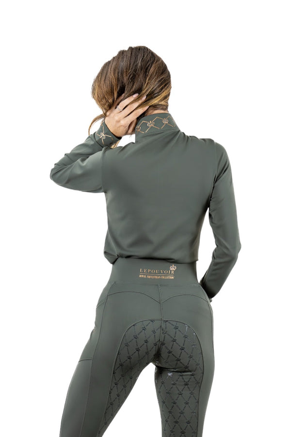 Royal Equestrian Lepouvoir Crystal Pro Riding Full Grip Tights - Royal Equestrian