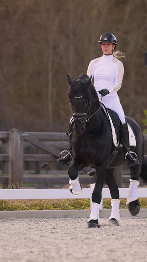 Royal Equestrian Show Shirt with Lace