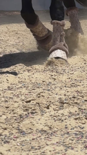 Royal Equestrian Lined Signature Regalia di Roma Brushing Boots Sand