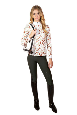 Royal Equestrian Basislaag Cavallo Le Pouvoir Sport Uv Bescherming Ruitertop Wit - Royal Equestrian
