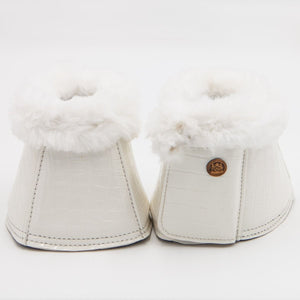 Royal Equestrian Premium Bell Boots Croco White - Royal Equestrian