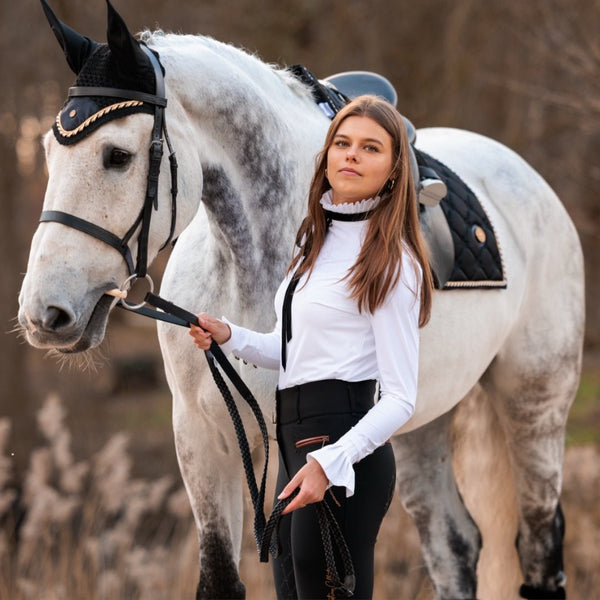 Royal Equestrian Couture Show Shirt With Ribbon - Royal Equestrian