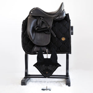 Royal Equestrian Tapis de selle de dressage noir avec cristaux - Royal Equestrian