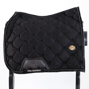 Royal Equestrian Tapis de selle de dressage noir avec cristaux - Royal Equestrian