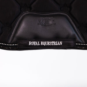 Royal Equestrian Tapis de selle de dressage noir avec cristaux - Royal Equestrian