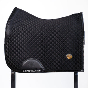 Royal Equestrian Dressurschabracke Schwarz Gesteppt Voll - Royal Equestrian