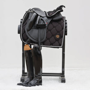Royal Equestrian Pad sella dressage nero argento completo - Royal Equestrian