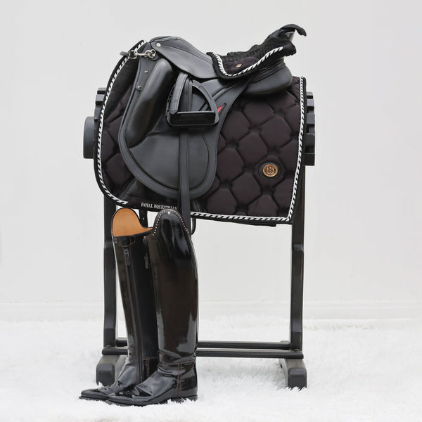 Royal Equestrian Pad sella dressage nero argento completo - Royal Equestrian