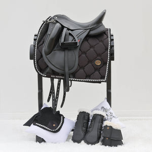 Royal Equestrian Pad sella dressage nero argento completo - Royal Equestrian