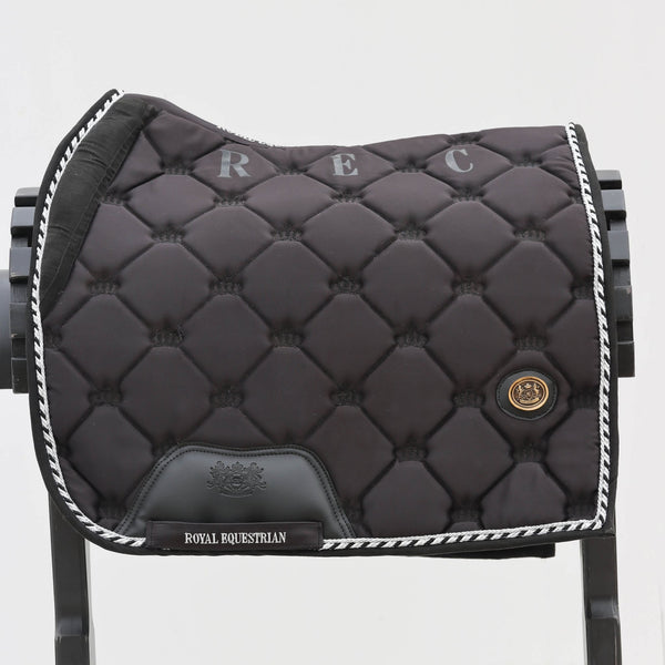Royal Equestrian Pad sella dressage nero argento completo - Royal Equestrian