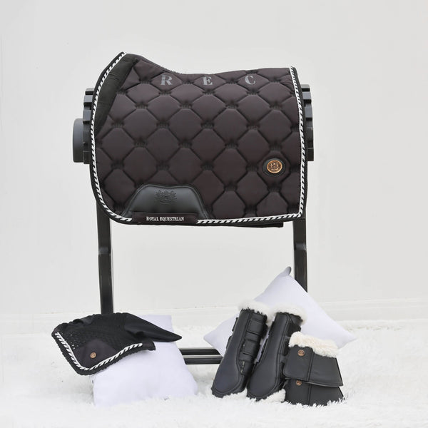Royal Equestrian Pad sella dressage nero argento completo - Royal Equestrian