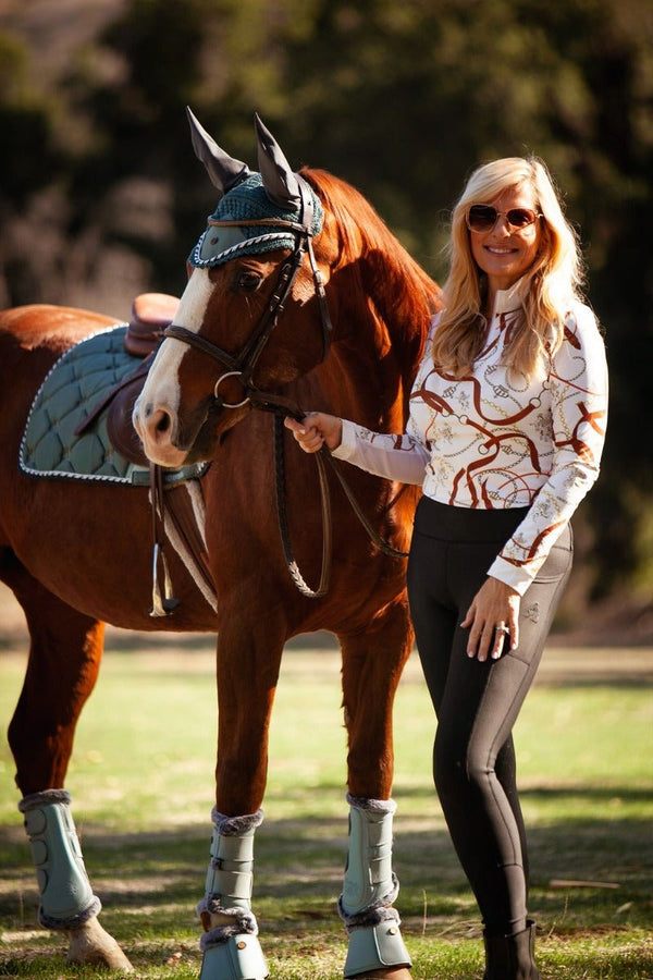 Royal Equestrian Dressurschabracke Marine Blau Voll - Royal Equestrian