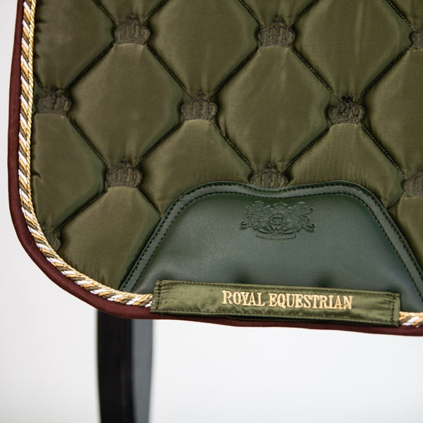 Tapis de selle de dressage Royal Equestrian Olive Gold Full - Royal Equestrian