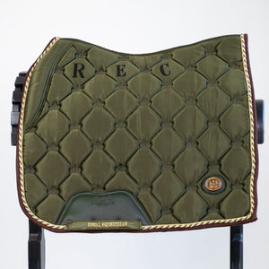 Tapis de selle de dressage Royal Equestrian Olive Gold Full - Royal Equestrian