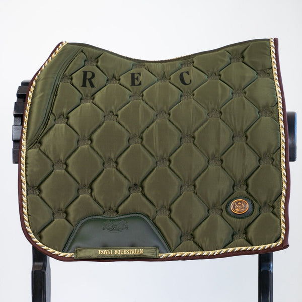 Tapis de selle de dressage Royal Equestrian Olive Gold Full - Royal Equestrian