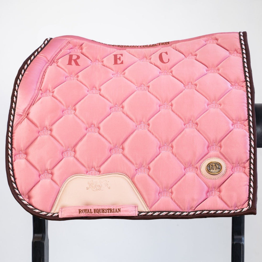 Royal Equestrian Dressage Saddle Pad Pink Full - Royal Equestrian