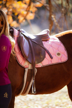 Royal Equestrian Dressage Saddle Pad Pink Full - Royal Equestrian
