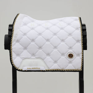 Royal Equestrian Cuscinetto per sella da dressage oro bianco completo - Royal Equestrian