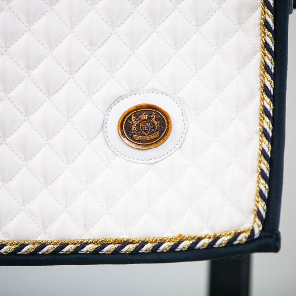 Royal Equestrian Cuscinetto per sella da dressage oro bianco Pro Full - Royal Equestrian