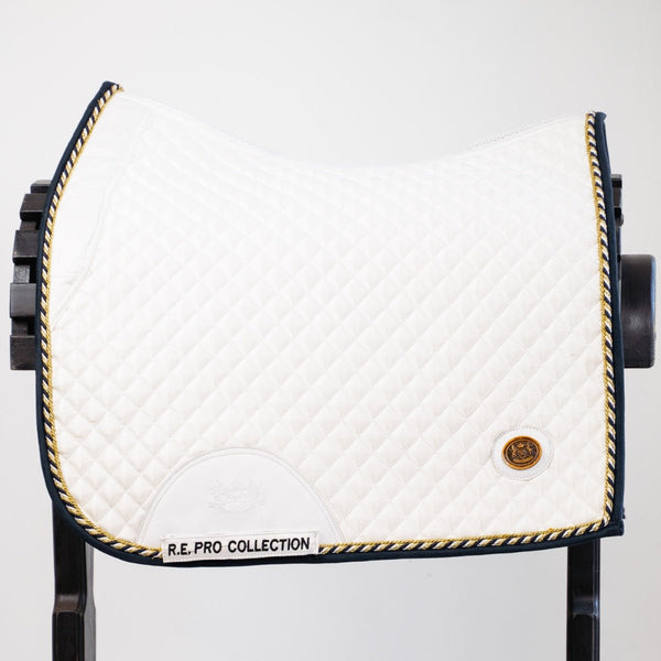 Royal Equestrian Cuscinetto per sella da dressage oro bianco Pro Full - Royal Equestrian