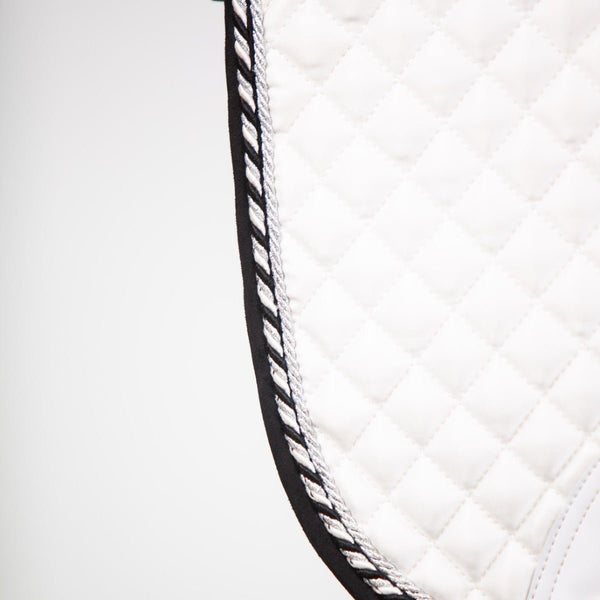 Royal Equestrian Cuscinetto per sella da dressage Bianco Argento Pro Full - Royal Equestrian