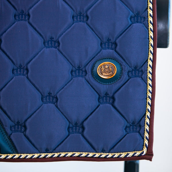 Royal Equestrian Dressage Saddle Royal Blue Full - Royal Equestrian