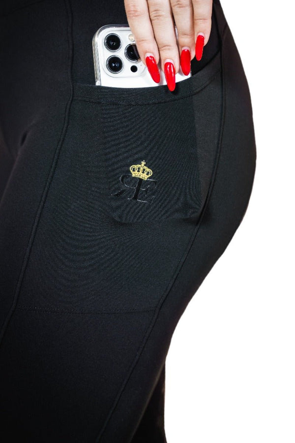 Royal Equestrian Full Grip Riding Tights Black - Royal Equestrian