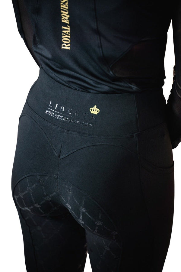Royal Equestrian Full Grip Riding Tights Black - Royal Equestrian