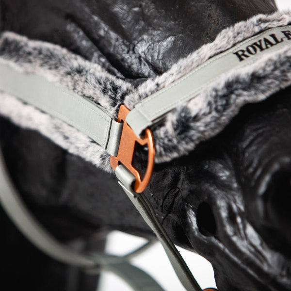 Royal Equestrian Licou en fourrure Argent Plein - Royal Equestrian