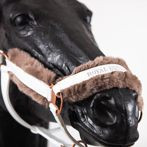 Royal Equestrian Fur Halter White Full - Royal Equestrian