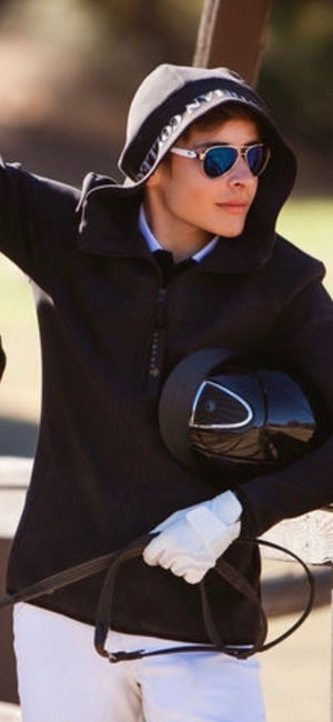 Royal Equestrian Hooded Riding Jacket Santino Black - Royal Equestrian
