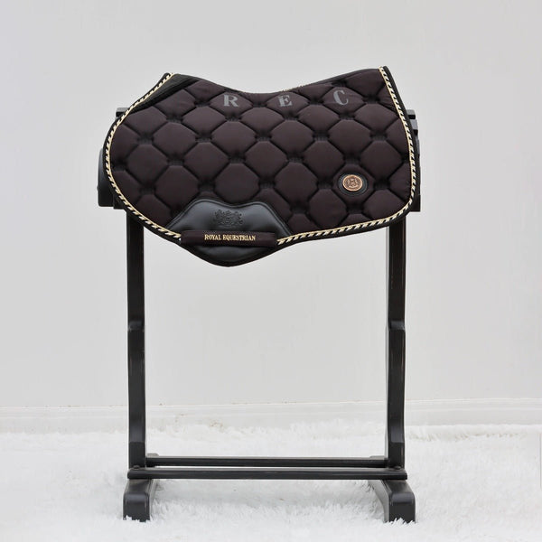 Royal Equestrian Tapis de selle de saut Noir Or Plein - Royal Equestrian