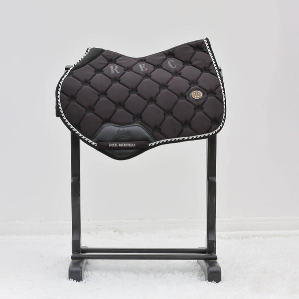Royal Equestrian Salto Sella Pad Nero Argento Completo - Royal Equestrian