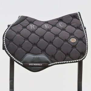 Royal Equestrian Salto Sella Pad Nero Argento Completo - Royal Equestrian