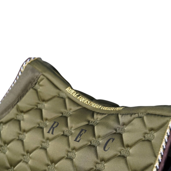 Royal Equestrian Tapis de selle de saut Olive Gold Full - Royal Equestrian