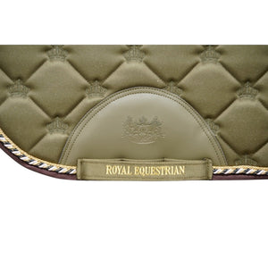 Royal Equestrian Tapis de selle de saut Olive Gold Full - Royal Equestrian