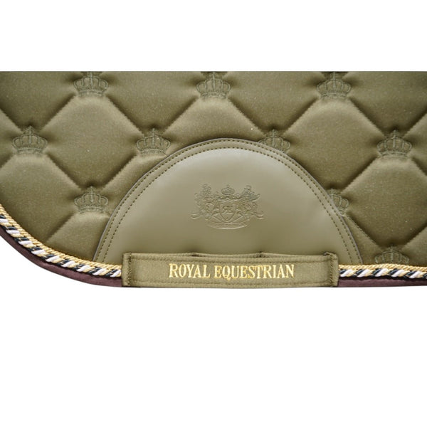 Royal Equestrian Tapis de selle de saut Olive Gold Full - Royal Equestrian