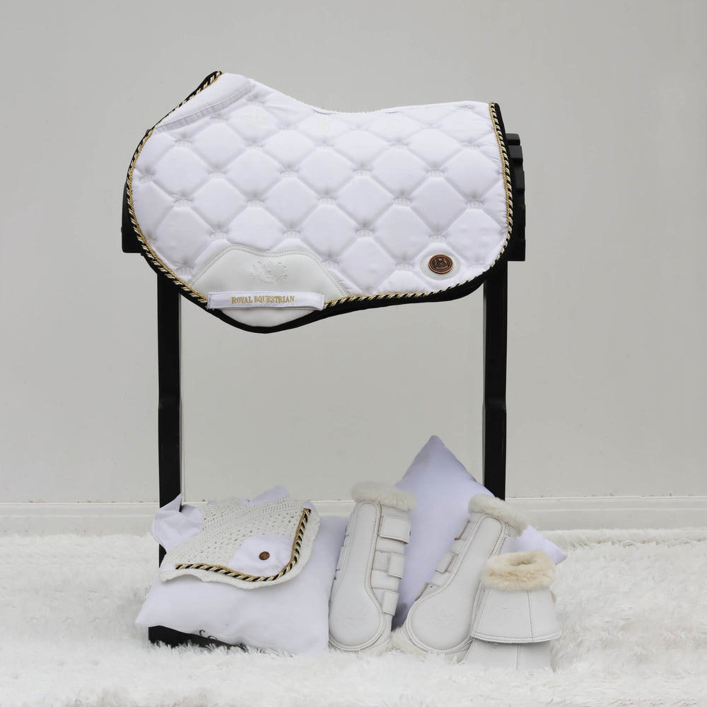 Royal Equestrian Salto Pad Sella Oro Bianco - Royal Equestrian