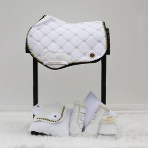 Royal Equestrian Salto Pad Sella Oro Bianco - Royal Equestrian