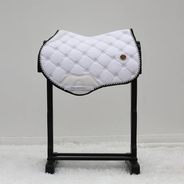 Royal Equestrian Salto Sella Pad Bianco Argento Completo - Royal Equestrian