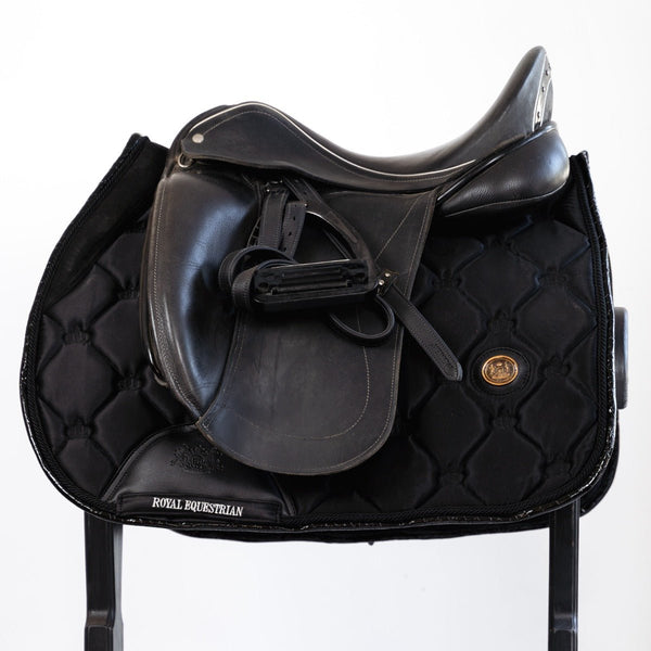 Royal Equestrian Salto Show Sella Pad Nero Cristallo Completo - Royal Equestrian