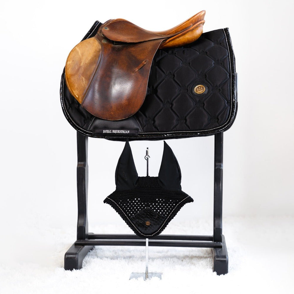 Royal Equestrian Salto Show Sella Pad Nero Cristalli Full - Royal Equestrian